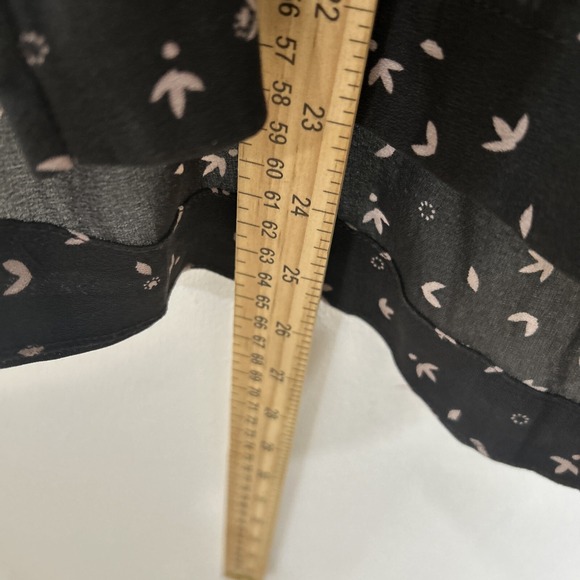 Free People pink and black sleeveless blouse with accent‎ neck ribbon Size S - Picture 6 of 8